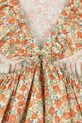 Otroška bombažna obleka Konges Sløjd VERBENA DRESS GOTS KS102296 oranžna