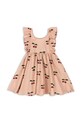 Konges Sløjd rochie din bumbac pentru copii VERBENA DRESS GOTS mini roz KS102296