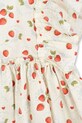 Dětské bavlněné šaty Konges Sløjd EVIA BOW DRESS GOTS KS102447 béžová