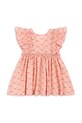 Konges Sløjd sukienka dziecięca AVA BOW DRESS GOTS KS102444 różowy SS25
