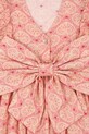 Konges Sløjd sukienka dziecięca AVA BOW DRESS GOTS różowy KS102444