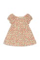 Dziewczynka Konges Sløjd sukienka bawełniana dziecięca CLASSIC SS DRESS GOTS KS102546 pomarańczowy