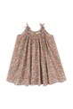 Дитяча бавовняна сукня Konges Sløjd PACEY STRAP DRESS GOTS KS101007 рожевий SS25