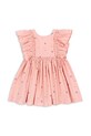 Παιδικό φόρεμα Konges Sløjd EVIA BOW DRESS GOTS KS103055 ροζ SS25