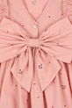 Dječja haljina Konges Sløjd EVIA BOW DRESS GOTS roza KS103055