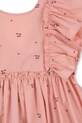 Παιδικό φόρεμα Konges Sløjd EVIA BOW DRESS GOTS KS103055 ροζ