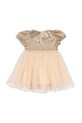 Κοριτσίστικα Φόρεμα Konges Sløjd STARLA PUFF SLEEVE DRESS KS103060 μπεζ