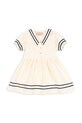 Otroška bombažna obleka Konges Sløjd ALLIE SAILOR DRESS GOTS KS103177 bež SS25