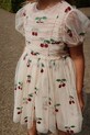 Φόρεμα Konges Sløjd TULLIE DRESS στρογγυλό μπεζ KS103185