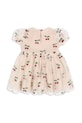Dievča Šaty Konges Sløjd TULLIE DRESS KS103185 béžová
