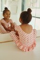 Konges Sløjd sukienka dziecięca MOUSSE TUTU DRESS wzorzyste różowy KS103246