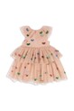 Dziewczynka Konges Sløjd sukienka YVONNE FAIRY DRESS KS103058 pomarańczowy