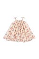 Konges Sløjd sukienka VIVIAN STRAP DRESS GOTS KS103061 beżowy SS25
