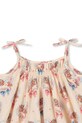 Dziewczynka Konges Sløjd sukienka VIVIAN STRAP DRESS GOTS KS103061 beżowy