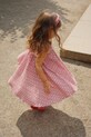 Konges Sløjd sukienka VIVIAN STRAP DRESS GOTS rozkloszowany różowy KS103061