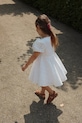 Konges Sløjd rochie din bumbac pentru copii GLAISE DRESS GOTS mini alb KS103166