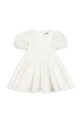 Konges Sløjd rochie din bumbac pentru copii GLAISE DRESS GOTS KS103166 alb SS25