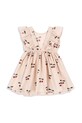 Konges Sløjd sukienka ELIN DRESS GOTS KS103169 beżowy SS25