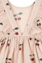 Dziewczynka Konges Sløjd sukienka ELIN DRESS GOTS KS103169 beżowy