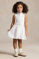 Polo Ralph Lauren sukienka bawełniana dziecięca bawełna biały 312934188001