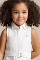 Polo Ralph Lauren sukienka bawełniana dziecięca 312934188001 biały