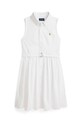 Dječja pamučna haljina Polo Ralph Lauren 313934188001 bijela SS25