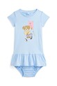 Детское хлопковое платье Polo Ralph Lauren короткий голубой 310964042002