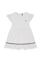 Tommy Hilfiger sukienka niemowlęca z elastanem biały KN0KN02046.PPYA