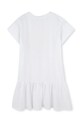 Хлопковое детское платье Kenzo Kids K61025.156 белый SS25