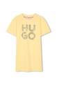 HUGO rochie din bumbac pentru copii mini galben G00410.162.174