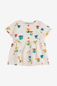Дитяча бавовняна сукня Bobo Choses Garden Party короткий білий 125AB082
