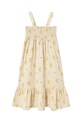 Παιδικό βαμβακερό φόρεμα Tinycottons MIDNIGHT SUN DRESS SS25.022 μπεζ SS25