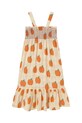Dětské bavlněné šaty Tinycottons APPLES DRESS SS25.162 béžová SS25