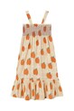 DÍVKA Dětské bavlněné šaty Tinycottons APPLES DRESS SS25.162 béžová