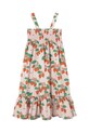 DÍVKA Dětské bavlněné šaty Tinycottons STRAWBERRIES WOVEN DRESS SS25.166 růžová