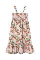 Девочка Хлопковое детское платье Tinycottons STRAWBERRIES WOVEN DRESS SS25.166 розовый
