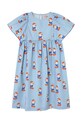 Dětské bavlněné šaty Tinycottons READERS DRESS SS25.180 modrá SS25