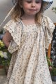 Дитяча сукня з домішкою льону That's mine Celina короткий бежевий 151028.