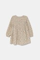 Dievčenské bavlnené šaty United Colors of Benetton 40VFGV028.P.Seasonal béžová SS25