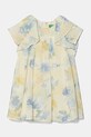 Παιδικό βαμβακερό φόρεμα United Colors of Benetton βαμβάκι κίτρινο 4HYUGV02B.P.Seasonal