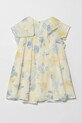 Παιδικό βαμβακερό φόρεμα United Colors of Benetton 4HYUGV02B.P.Seasonal κίτρινο SS25