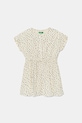United Colors of Benetton sukienka dziecięca rozkloszowany beżowy 4KEUGV02D.P.Seasonal
