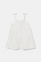 Dětské lněné šaty United Colors of Benetton 4Q1NGV025.P.Seasonal béžová SS25