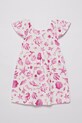 United Colors of Benetton rochie din bumbac pentru copii mini roz 34VAGV010.P.Seasonal