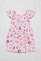 Παιδικό βαμβακερό φόρεμα United Colors of Benetton βαμβάκι ροζ 34VAGV010.P.Seasonal