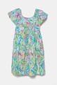 Παιδικό βαμβακερό φόρεμα United Colors of Benetton βαμβάκι πράσινο 34VAGV010.P.Seasonal