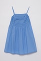 Παιδικό βαμβακερό φόρεμα United Colors of Benetton 4Q2LCV03H.G.Seasonal μπλε SS25