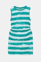 United Colors of Benetton sukienka bawełniana dziecięca wzorzyste turkusowy 3SL3CV013.G.Seasonal