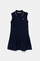 United Colors of Benetton rochie fete cu guler bleumarin 3F9HCV012.G.Seasonal