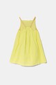 Dětské bavlněné šaty United Colors of Benetton 4M6BGV02G.P.Seasonal žlutá SS25